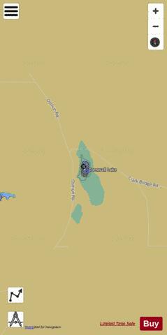 Cornwall Lake ,Cheboygan depth contour Map - i-Boating App