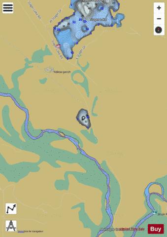 Dead Mans Lake ,Iron depth contour Map - i-Boating App