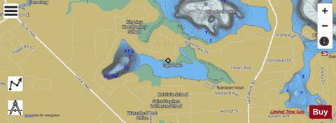 Eagle Lake ,Oakland depth contour Map - i-Boating App