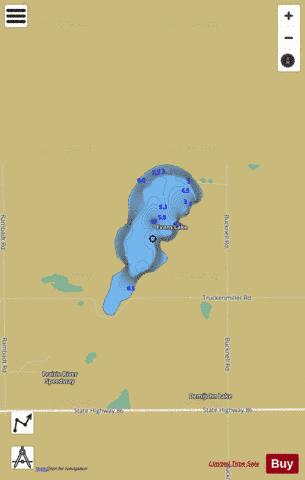 Evans Lake St  ,Joseph depth contour Map - i-Boating App