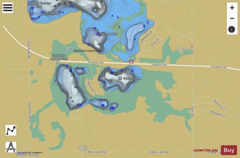 Fourth Lake ,Hillsdale depth contour Map - i-Boating App