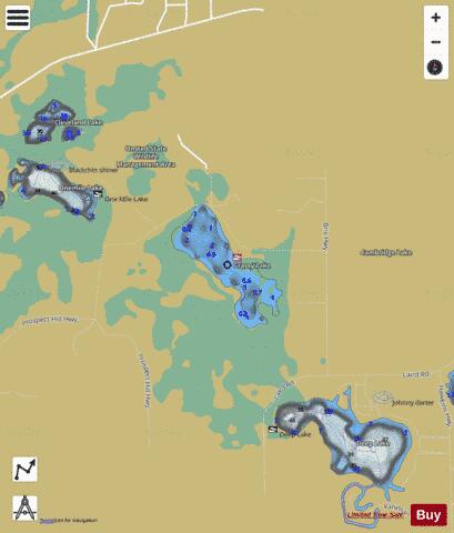 Grassy Lake ,Lenawee depth contour Map - i-Boating App