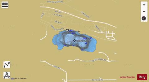 Hanbury Lake ,Dickinson depth contour Map - i-Boating App