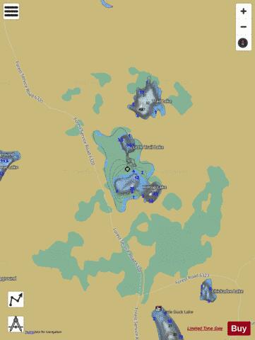 Hilltop Lake ,Gogebic depth contour Map - i-Boating App