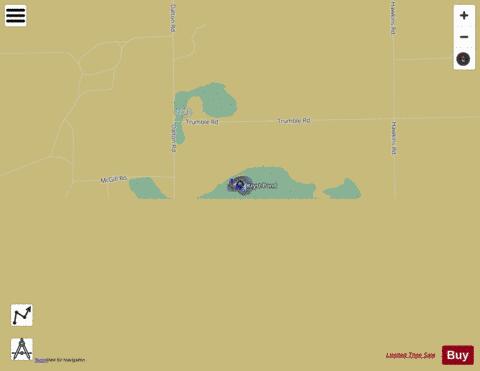 Kryst Pond/Prison Lake depth contour Map - i-Boating App