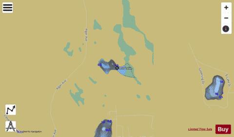 Leaf Lake Newaygo depth contour Map - i-Boating App