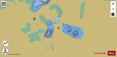 Little Two Hearted Lake ,Luce depth contour Map - i-Boating App
