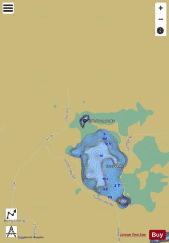 Little Youngs Lake ,Mecosta depth contour Map - i-Boating App