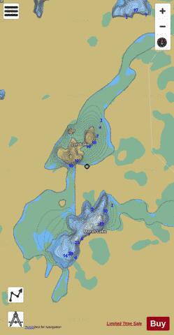 Lois Lake ,Gogebic depth contour Map - i-Boating App