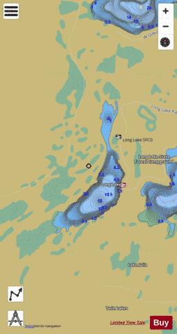Long Lake ,Missaukee depth contour Map - i-Boating App