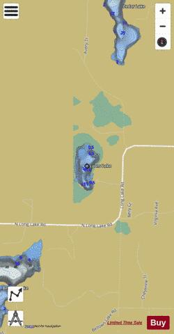 Lyons Lake Grand Trave depth contour Map - i-Boating App