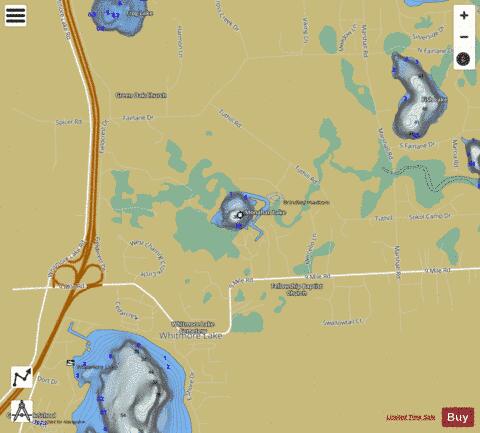 Monahan Lake Livingston depth contour Map - i-Boating App