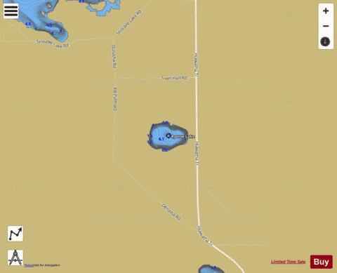 Ryerse Lake depth contour Map - i-Boating App