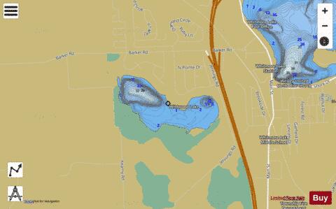 Dead Lake depth contour Map - i-Boating App