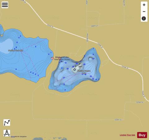 Section Twelve Lake depth contour Map - i-Boating App