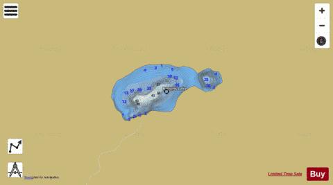Browns Lake depth contour Map - i-Boating App