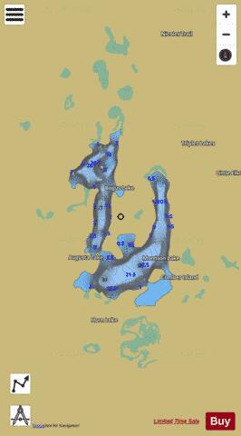 Bogus Lake + Morrison Lake depth contour Map - i-Boating App