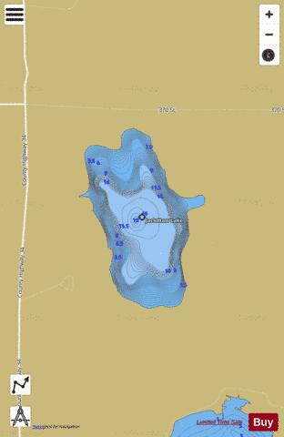 Jack Haw Lake depth contour Map - i-Boating App