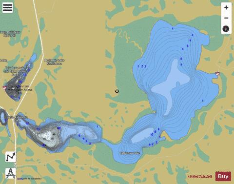 Rabideau Lake depth contour Map - i-Boating App