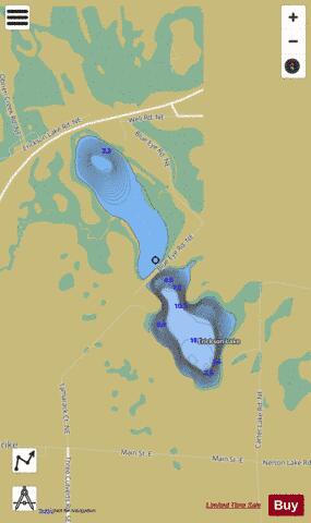 Erickson Lake depth contour Map - i-Boating App