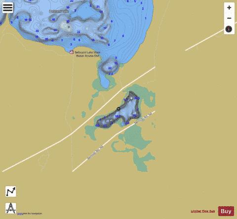 Little Gnat Lake depth contour Map - i-Boating App