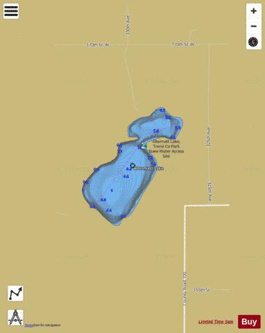 Altermatt Lake depth contour Map - i-Boating App
