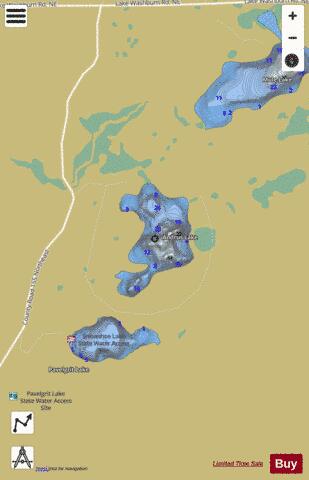 Andrus Lake depth contour Map - i-Boating App