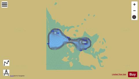 Oxbow Lake depth contour Map - i-Boating App