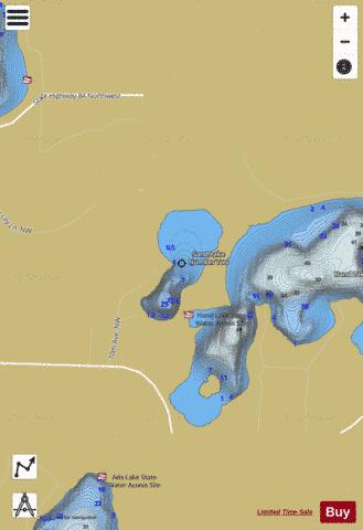 Sand Lake Number Two depth contour Map - i-Boating App