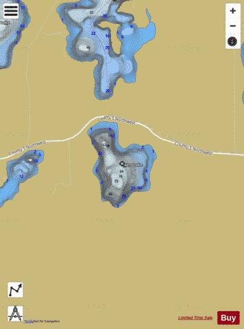 Kerr Lake depth contour Map - i-Boating App