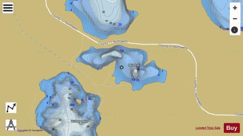 I X L Lake depth contour Map - i-Boating App