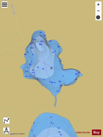 Middle Sucker Lake depth contour Map - i-Boating App