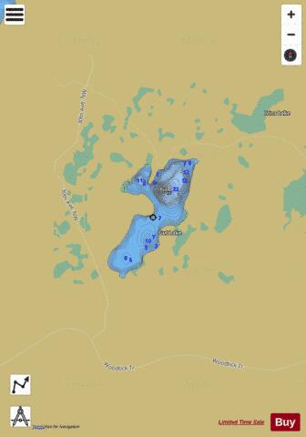 Gut Lake depth contour Map - i-Boating App
