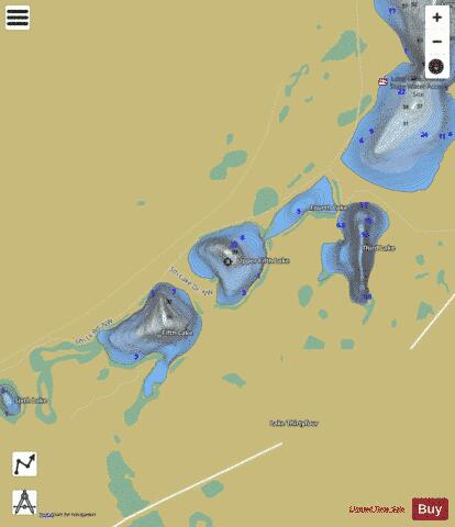 Upper Fifth Lake depth contour Map - i-Boating App