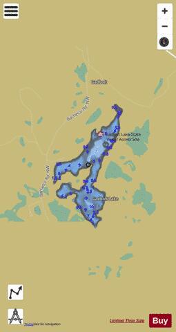 Gadbolt Lake depth contour Map - i-Boating App