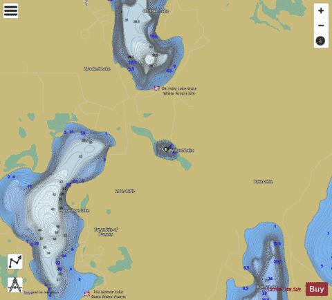 Willard Lake depth contour Map - i-Boating App