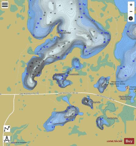 Donut Lake depth contour Map - i-Boating App