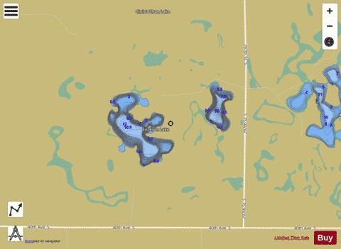 Erickson Lake + depth contour Map - i-Boating App