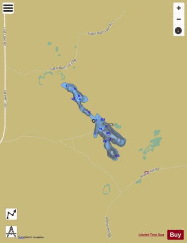 Cox Lake depth contour Map - i-Boating App
