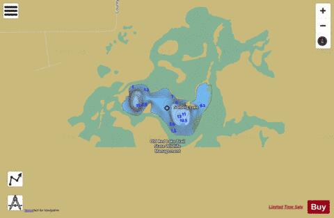 Solberg Lake depth contour Map - i-Boating App
