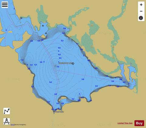 South Fowl Lake depth contour Map - i-Boating App
