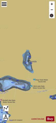 Boys Lake depth contour Map - i-Boating App