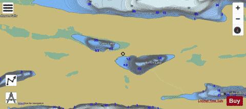 Bench Lake + Table Lake depth contour Map - i-Boating App