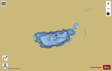 Binagami Lake depth contour Map - i-Boating App