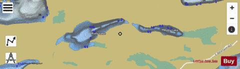 Ruby Lake + Rudy Lake depth contour Map - i-Boating App