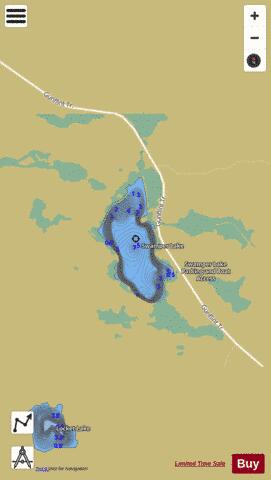 Swamper Lake depth contour Map - i-Boating App