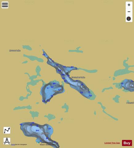 Cucumber Lake depth contour Map - i-Boating App