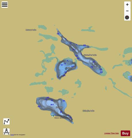 Onion Lake depth contour Map - i-Boating App