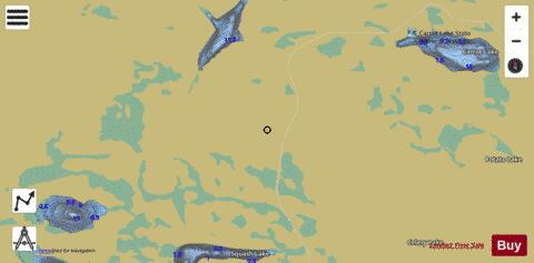 Carrot Lake + Turnip Lake depth contour Map - i-Boating App