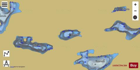 Kroft Lake depth contour Map - i-Boating App